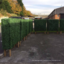 China supplier customized size artificial box hedge with planter